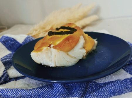 Bacalao con mayonesa al horno